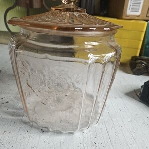 Elegant Glass Food Storage Jar with Copper Lid